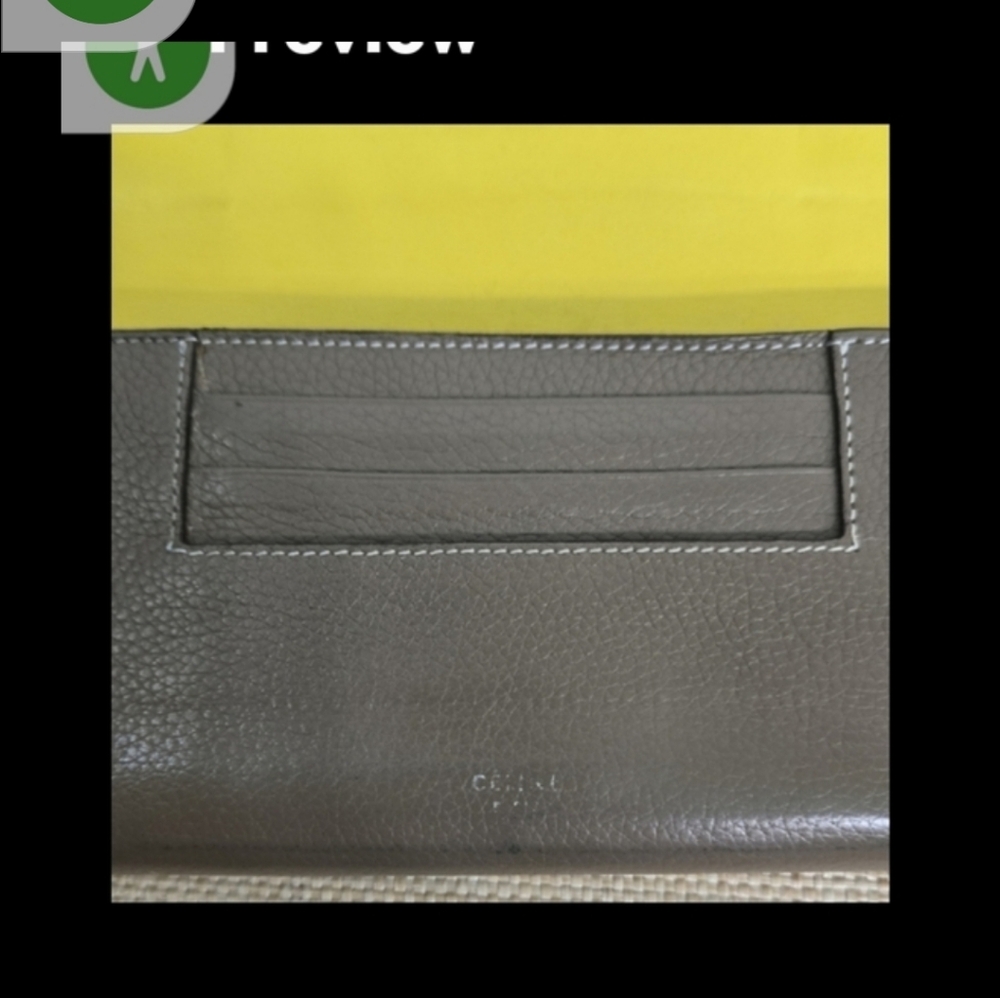 Celine Leather Bicolor Continental Wallet - Picture 14 of 14